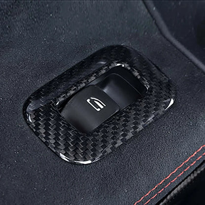 Carbon Fiber Door Window Switch Buttons Cover Trim Fit For Benz CLA W118 2020 A