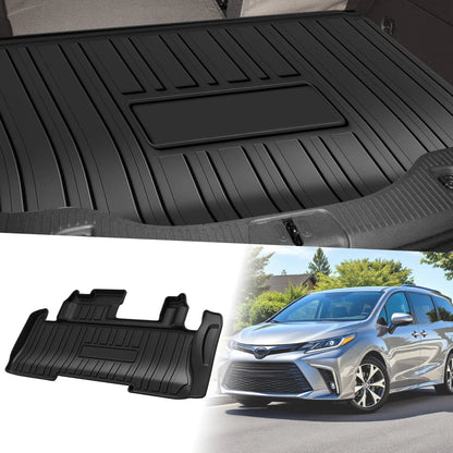 Flat Face Cargo Liner Rear Trunk Mat 1 Pc for Toyota Sienna (2022–2024)