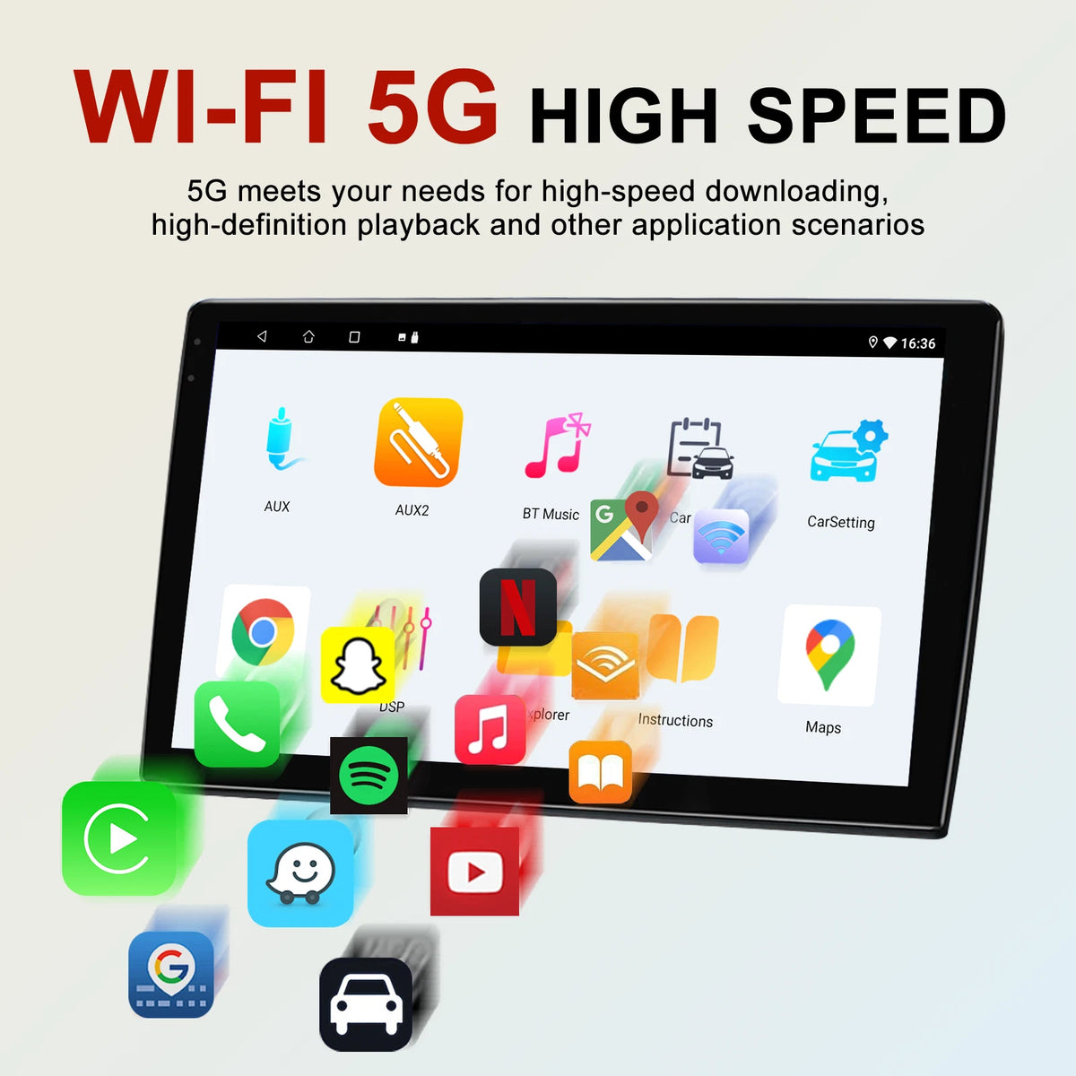 6-64GB Apple CarPlay Android Auto Radio for Kia Sportage (2019-2021)