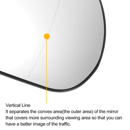 Right Side White Heated Mirror Glass for Jeep Grand Cherokee, Compass