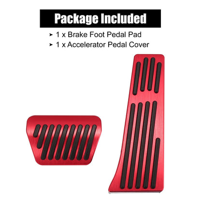 Red Brake Gas Accelerator Pedal Covers for BMW X3 X4 X5 X6 X7 (2004-2023)