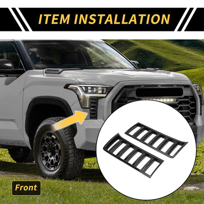 Carbon Fiber Headlight Grille Vent Cover for Toyota Tundra (2022-2024)