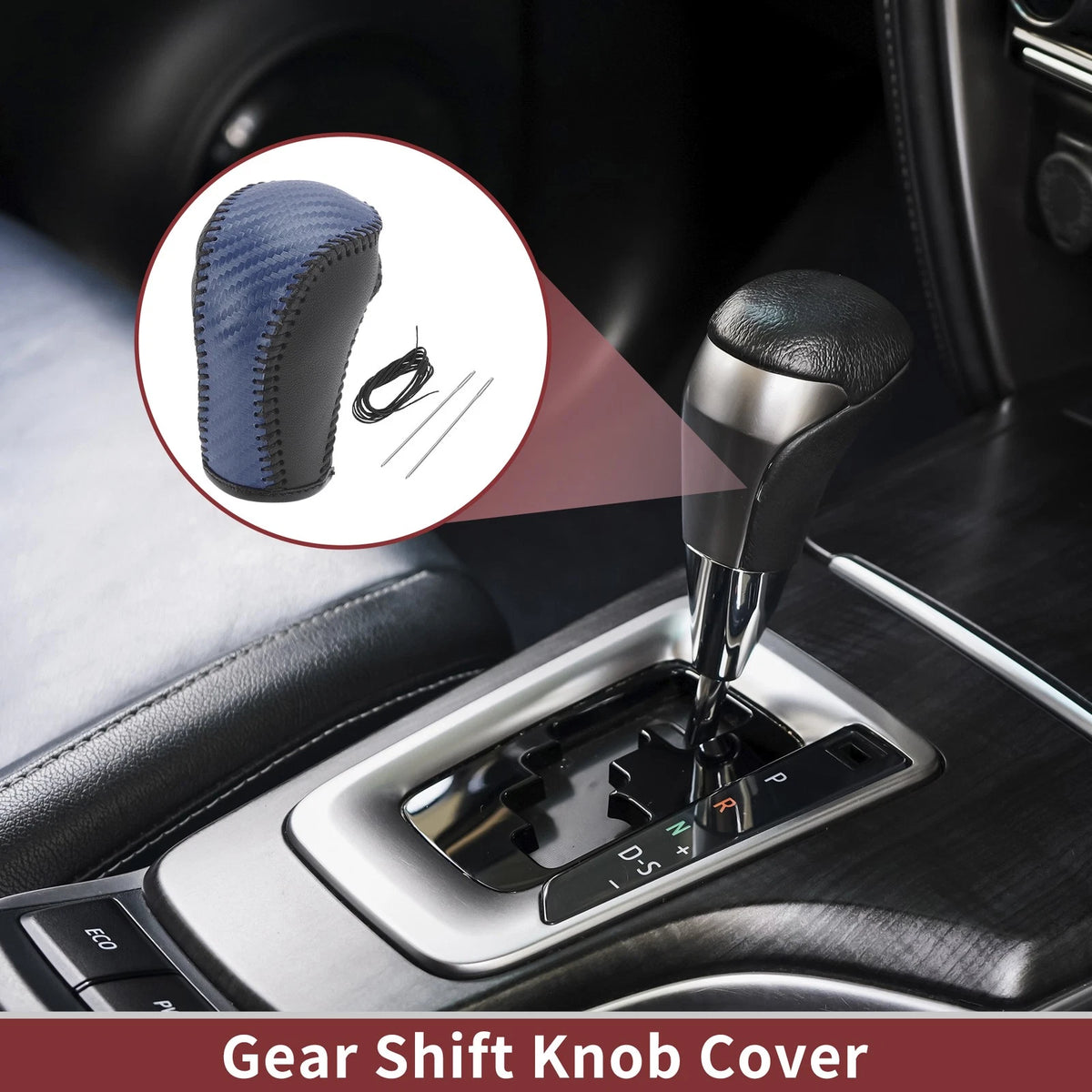 Blue Faux Leather Gear Shift Knob Cover for Mazda CX-5 (2013-2014)