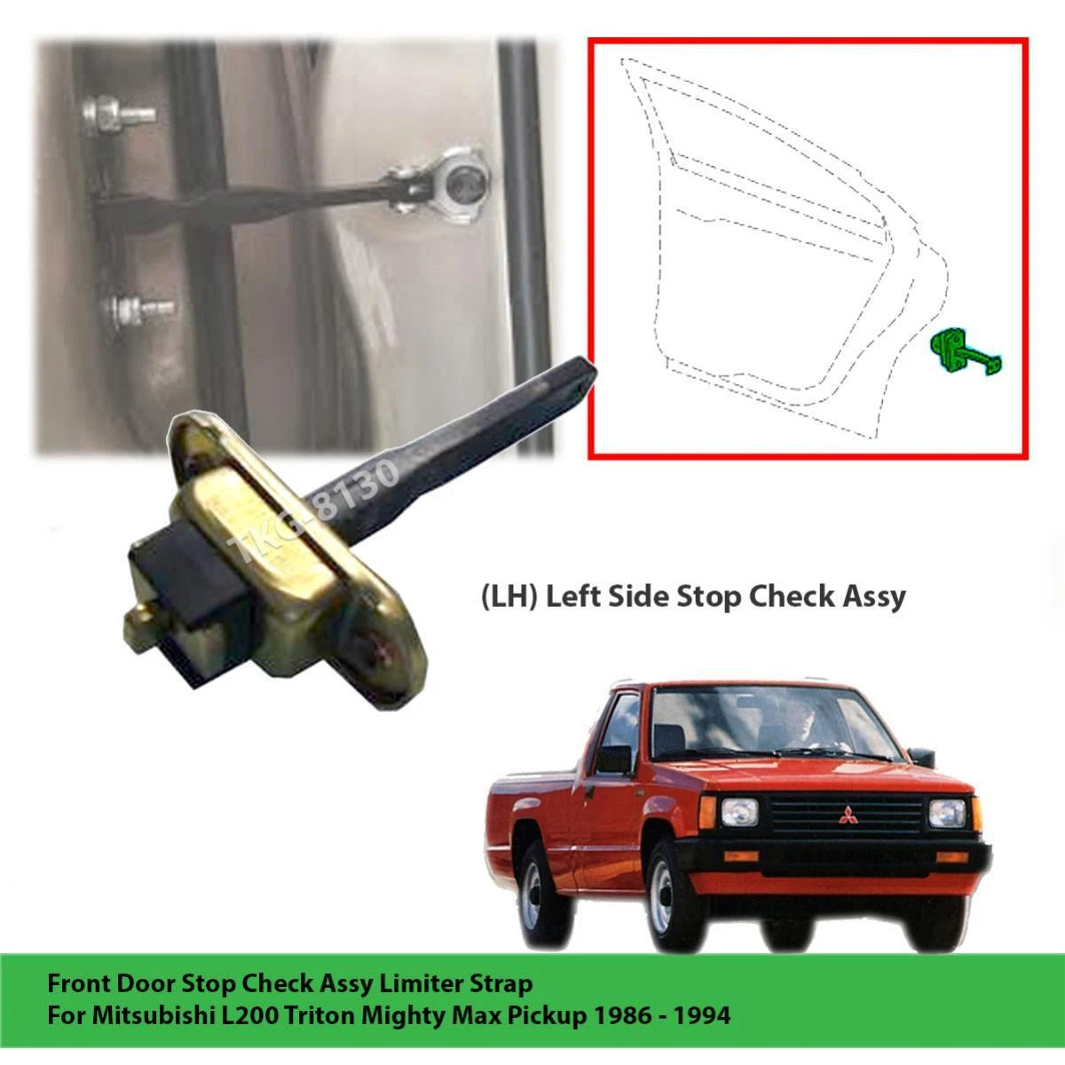 Left Front Door Stop Limiter for Mitsubishi  Ute(1986-1994)