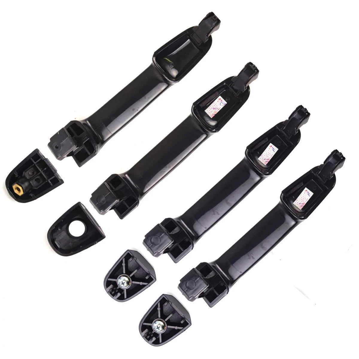 Exterior Door Handle Black Set 4 L+R Fits Toyota Vios Yaris 4D Sedan 2003-12 D06