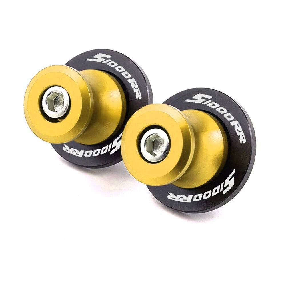 Gold Swingarm Spools for BMW S1000R S1000RR (2014-2018) - M8 Screws