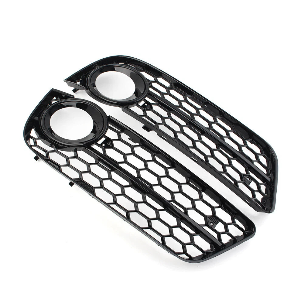 Honeycomb Mesh Fog Light Grille Covers for Audi A5 (2008-2011)