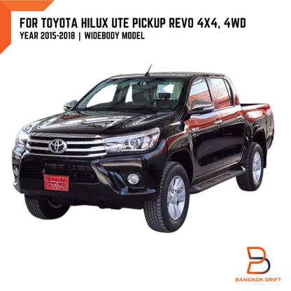 6" Matte Black Fender Flares for Toyota Hilux Ute Revo SR5 (2015-2018)