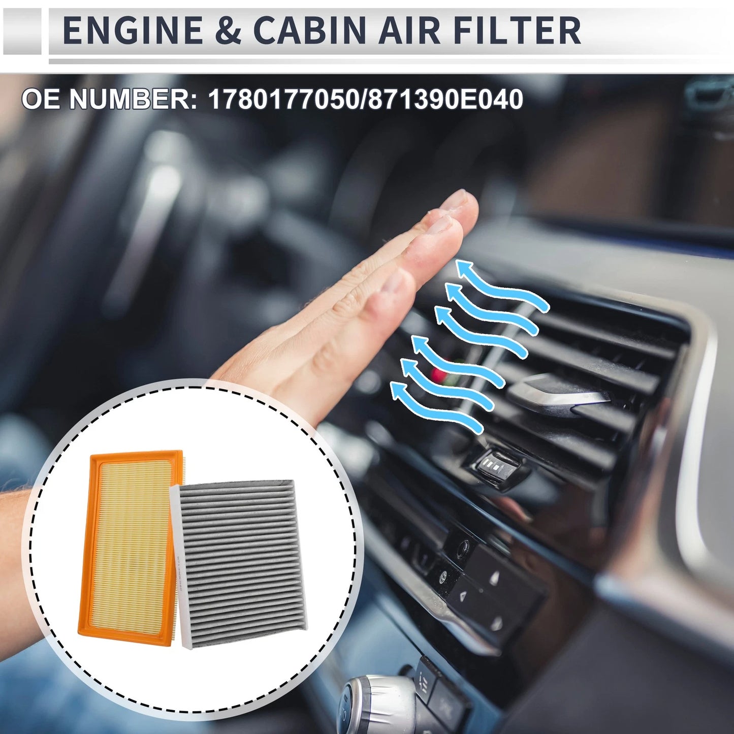 Engine Cabin Air Filter Combo for Toyota Camry 2.5 (2018–2024)