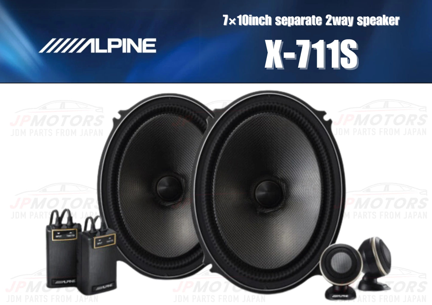 Speaker 7×10inch Automotive 2way MAX180W 4Ω JAPAN JDM for ALPINE X-711S
