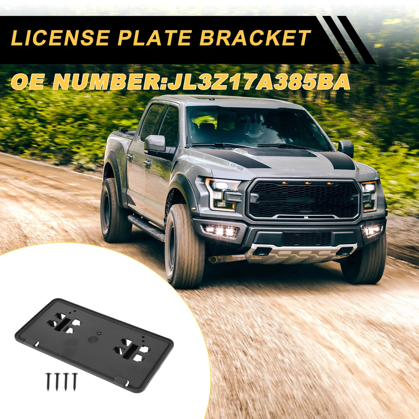 Bumper License Plate Bracket Holder for Ford F-150 (2018-2020)