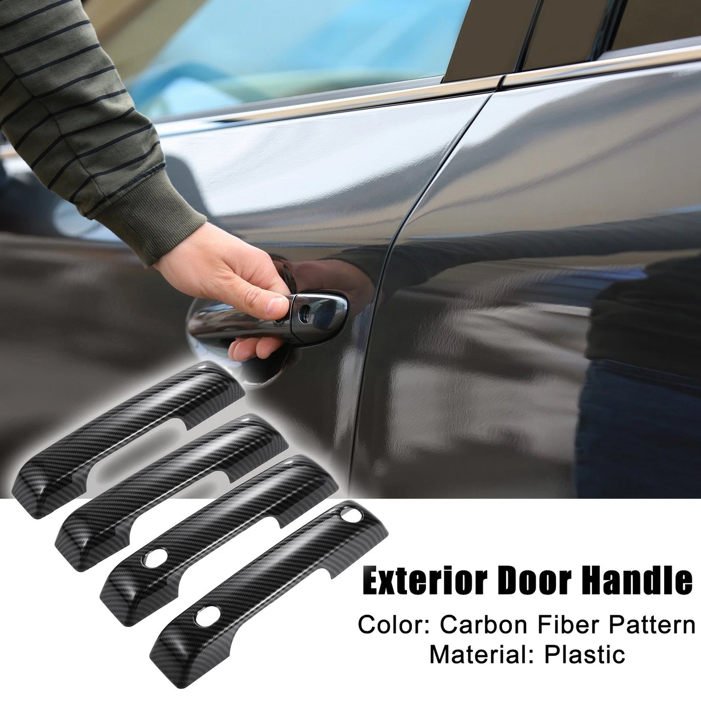Carbon Fiber Door Handle Covers for Ford F-150 (2015-2023) - 4 Pcs