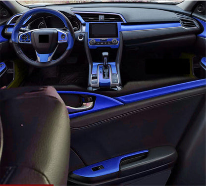 32Pcs / Blue Interior Stickers Decals Cover for Honda Civic (2016–2019)