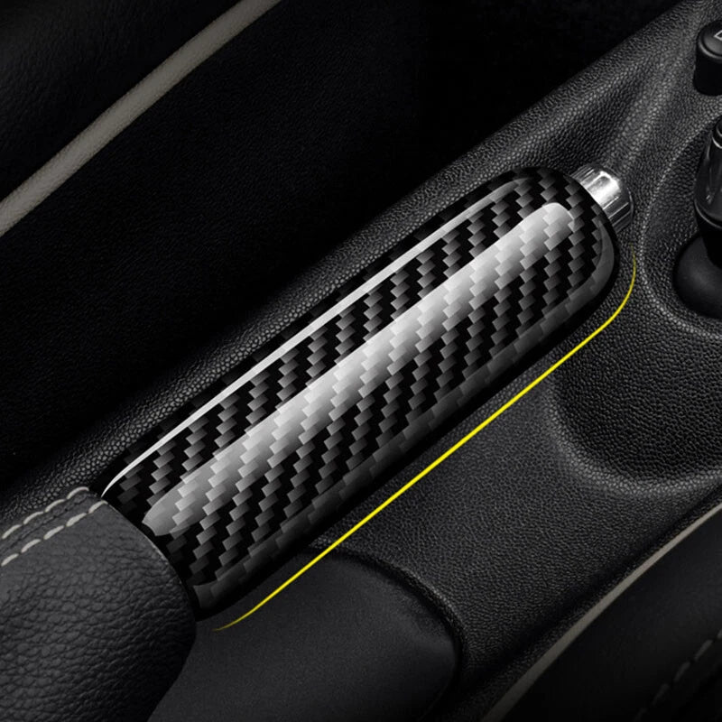 Carbon Fiber HandBrake Handle Parking Brake fits Mini Cooper R56 R57 R58 07-13