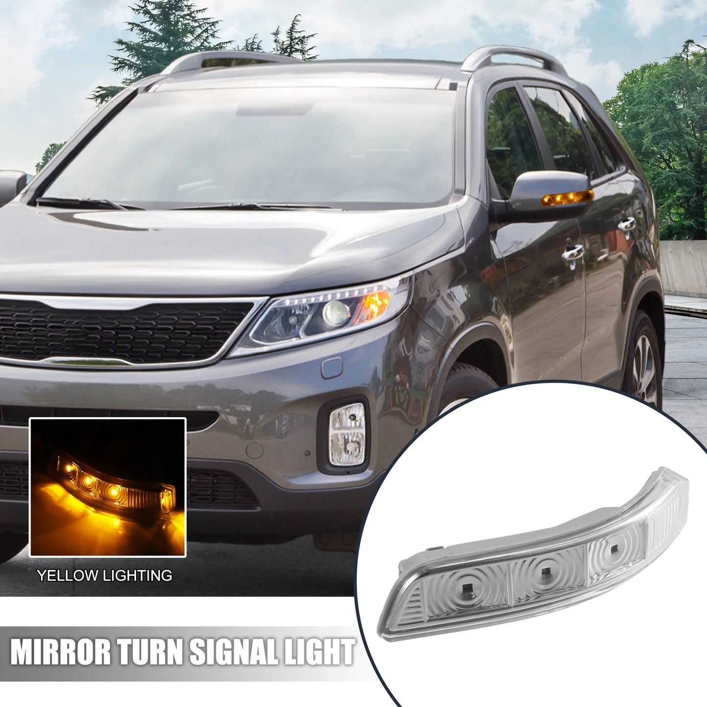 3 LED Front Left Side Mirror Turn Signal Light for Kia Sorento (2011-2020)