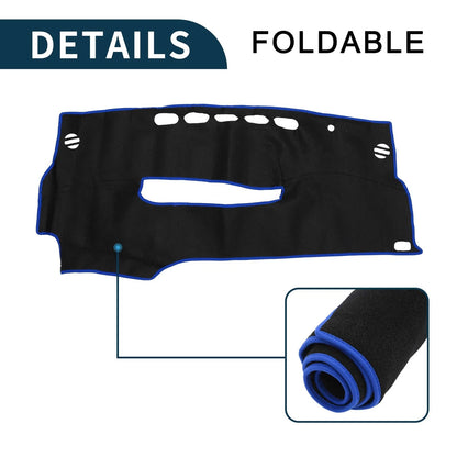 Dashboard Dash Cover Mat for TOYOTA Prius 30 Series (2009-2015) - Black Blue Set