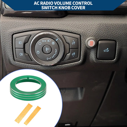 Headlight Switch Knob Cover Ring for Ford Mustang (2015-2020) - Green 1 x