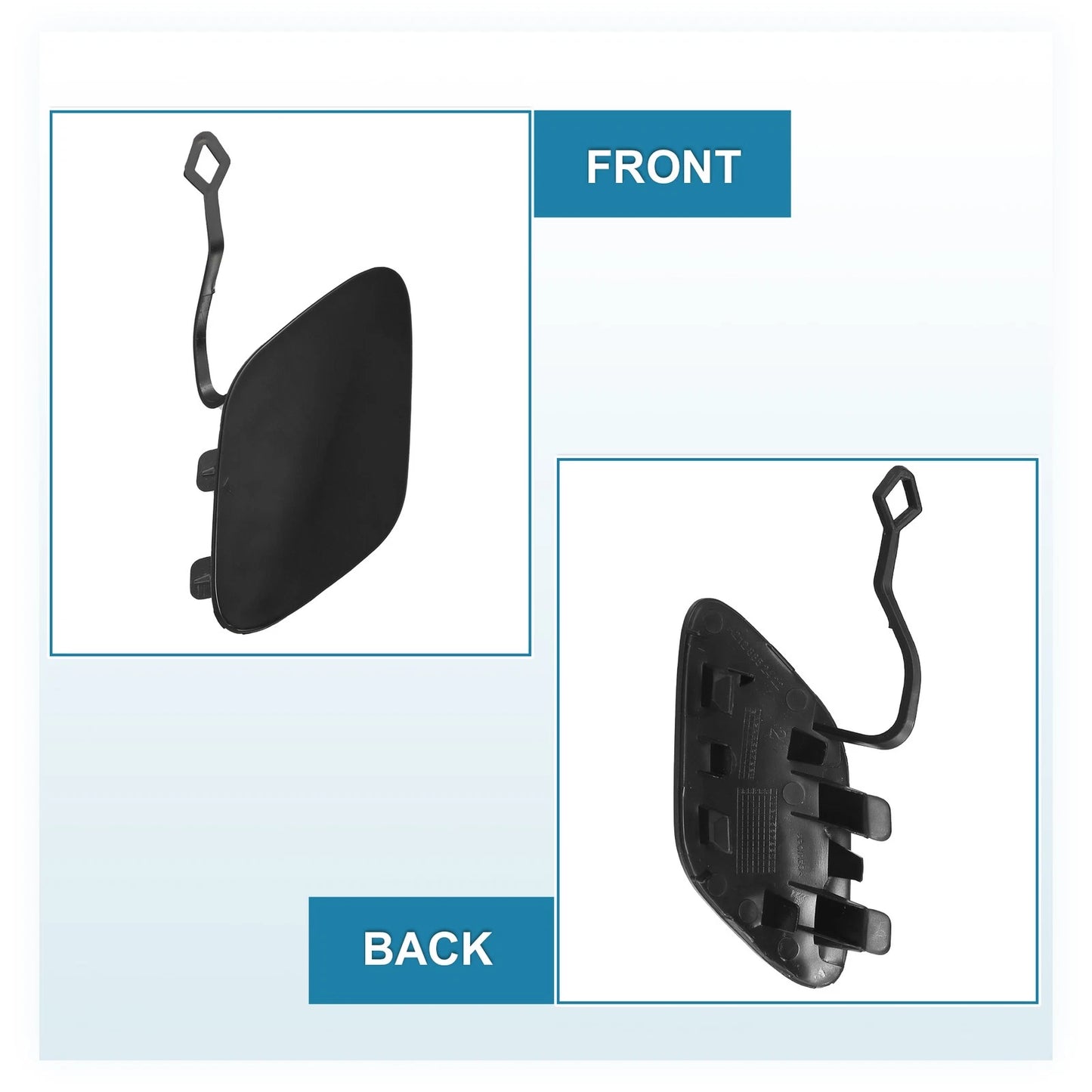Front Right Bumper Tow Hook Cover for Mercedes-Benz E200 (2014-2016) Black