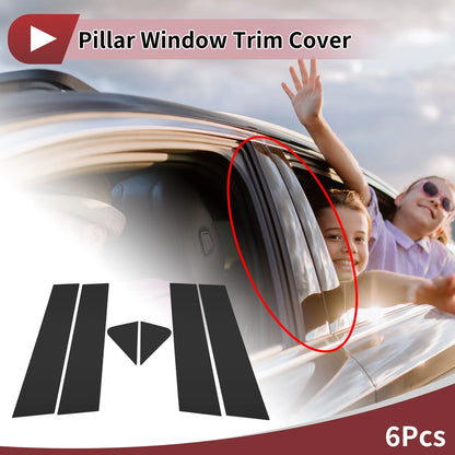 Door Pillar Window Trim for Chevrolet Trailblazer Front Left Right Black