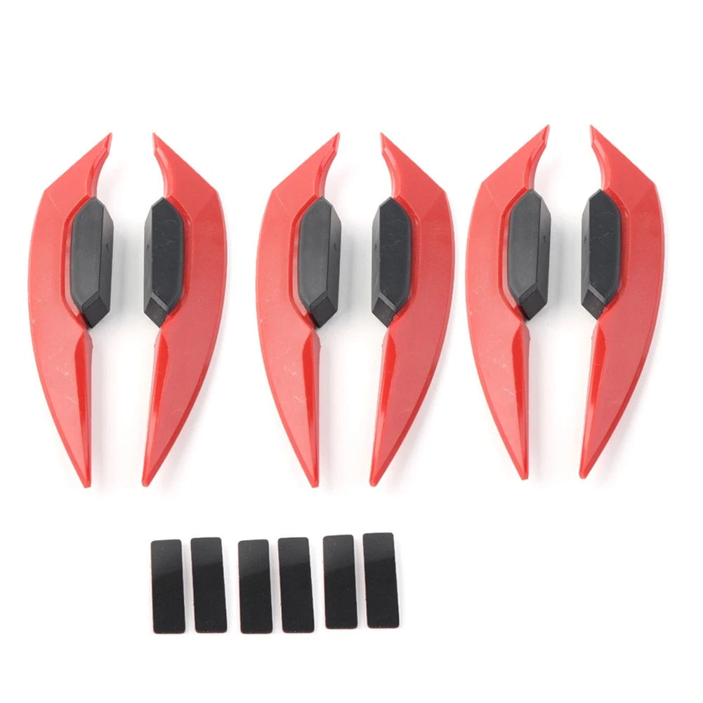 Red Fairing Winglets Side Spoiler Deflector Air Wing for Universal Motorcycle