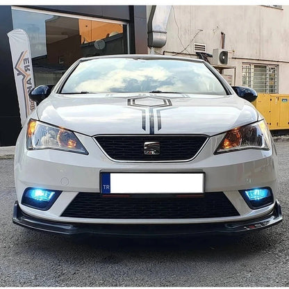 Front Bumper Lip Splitter Spoiler for Seat Ibiza Mk4 (2008-2017) 3 Pcs