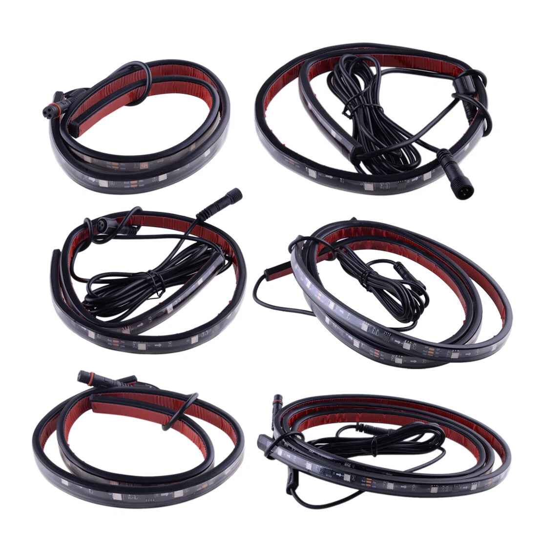 6Pcs RGB Dream Color Underglow LED Neon Strip Lights for Car
