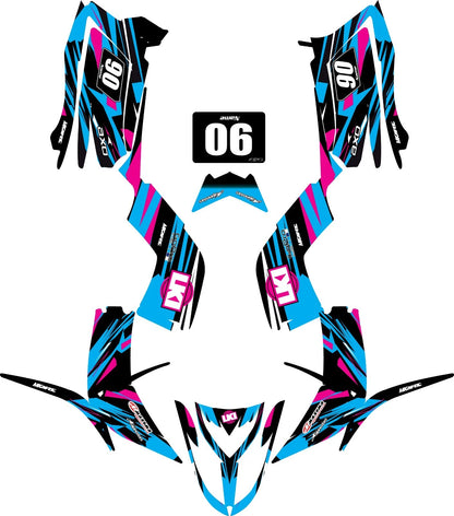 Graphics Kit for Yamaha Raptor 90 YFM ATV 2022-2025 - DUKE Style Stickers