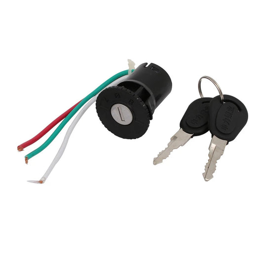 Ignition Switch Lock 3 Wires 2 x Keys for Motorcycle
