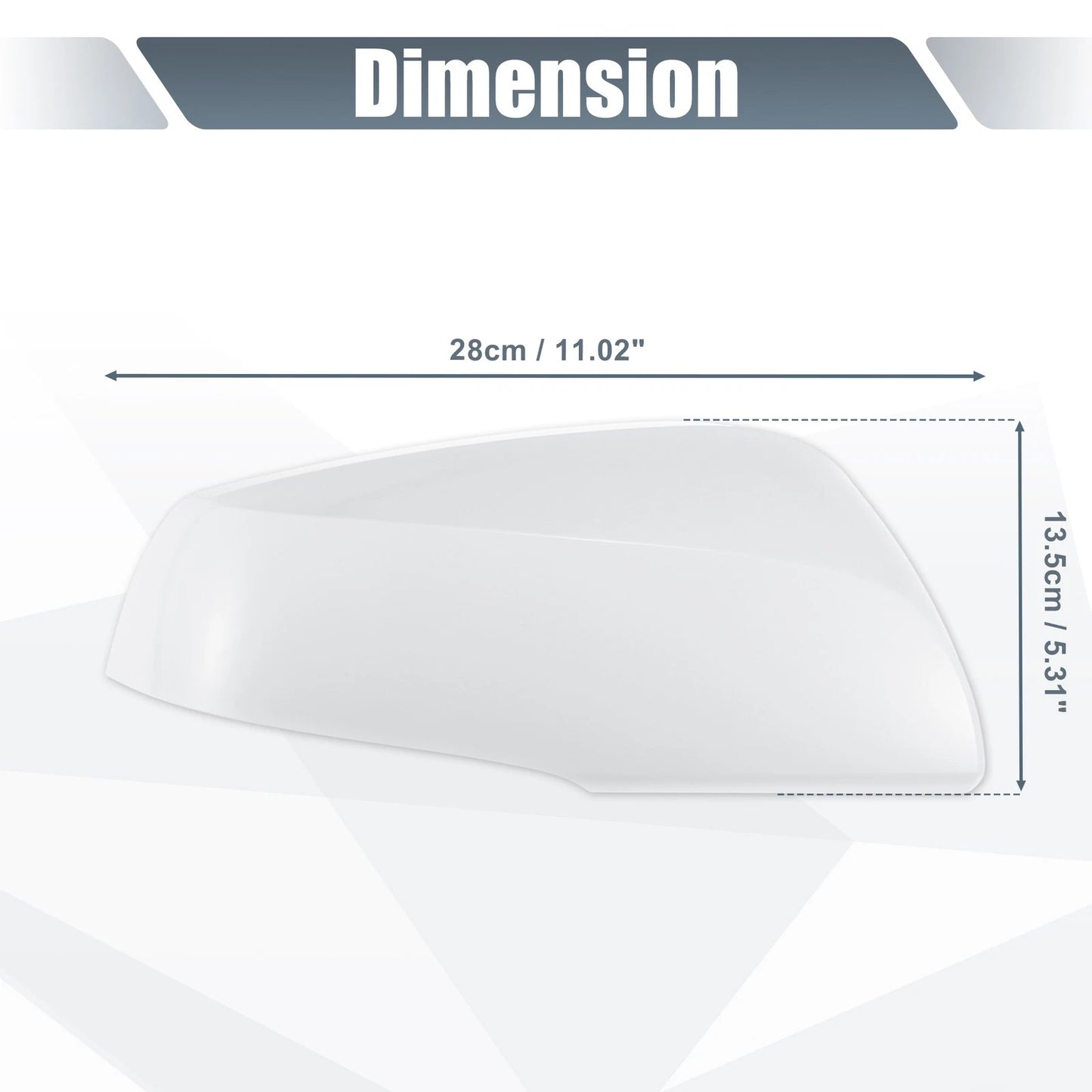 Right Side Mirror Cover Cap Replacement White for Toyota Highlander (2020–2022)