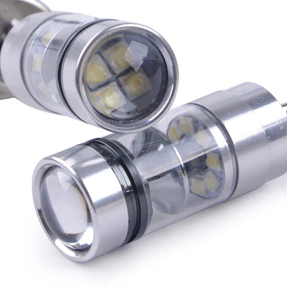 8500K 100W LED White Projector Fog Driving DRL Light Bulbs for Car