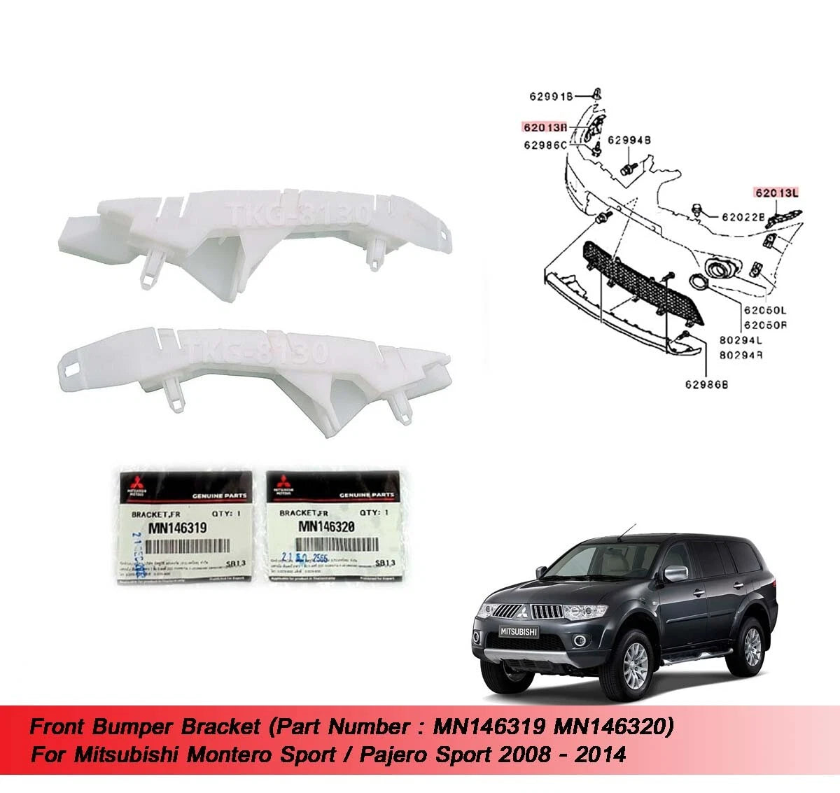 Bumper Bracket for Montero Pajero Sport (2008-2014)