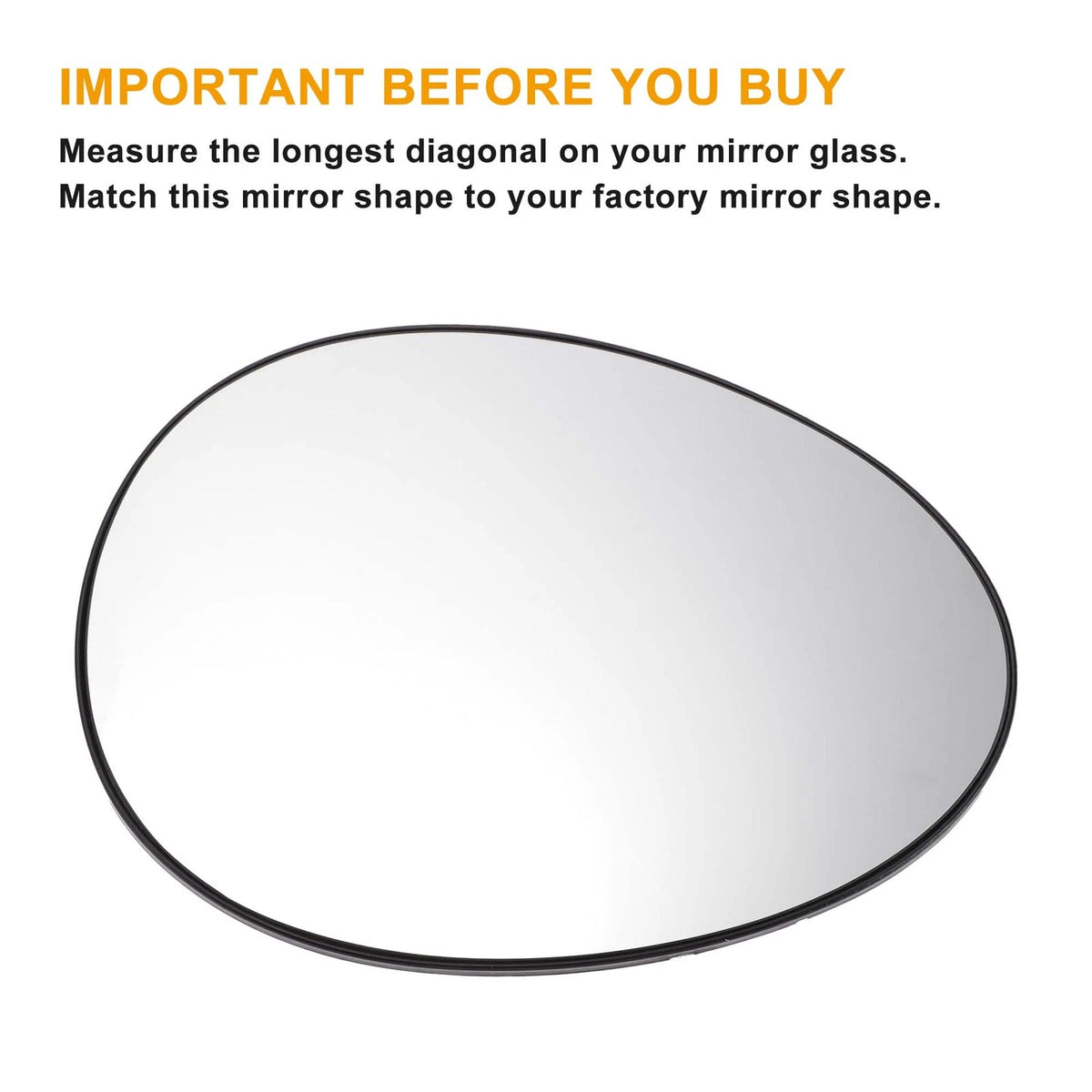Right Side Heated White Mirror Glass for BMW Mini R55 R56 R57 (2006-2015)
