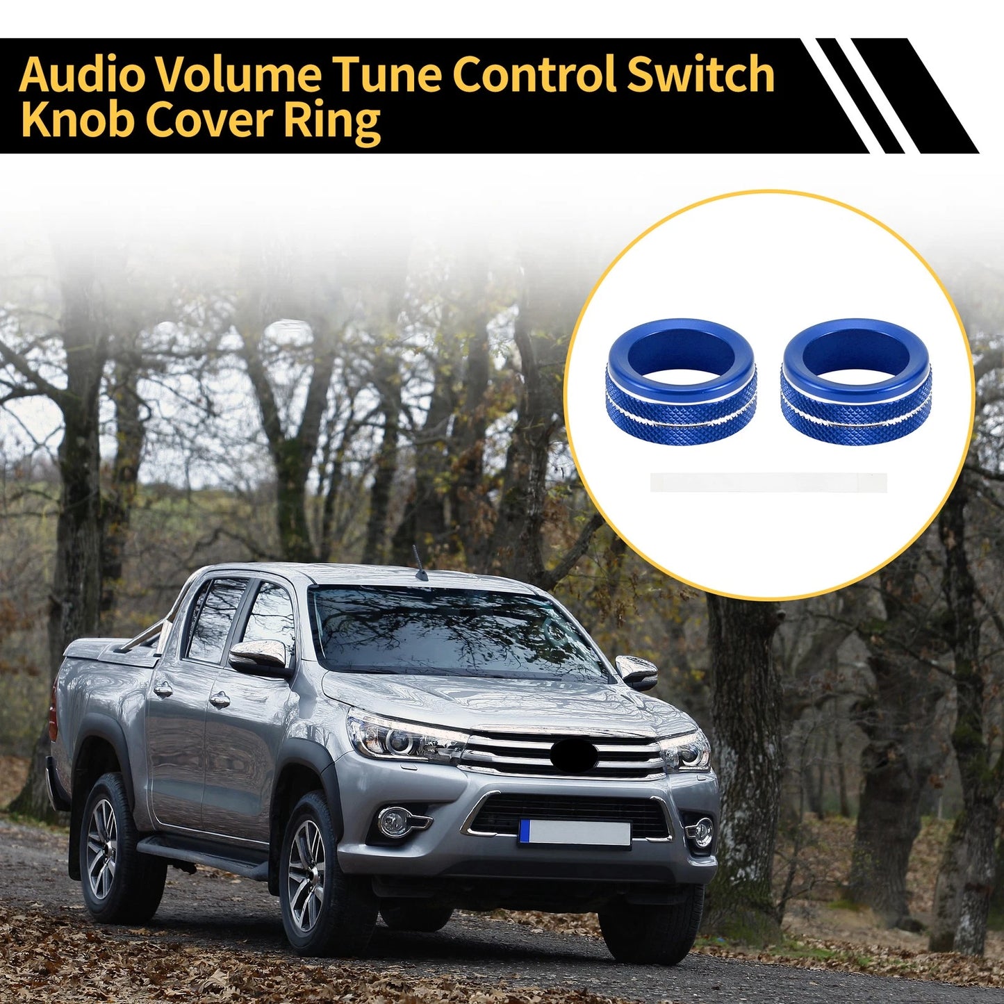 Audio Volume Tune Switch Knob Cover Ring for Toyota Tacoma (2020-2023)