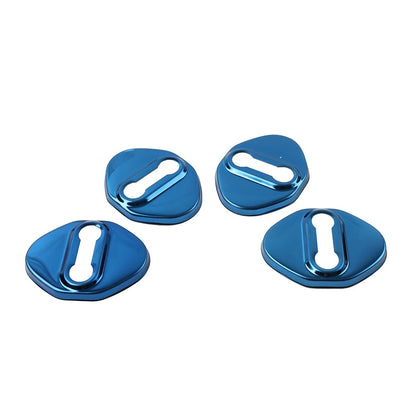 4 x Blue Car Door Lock Protective Covers for Honda, Toyota, Mazda, Hyundai