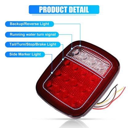 Red LED Bar Tail Lights for Jeep Wrangler (2018-2023)