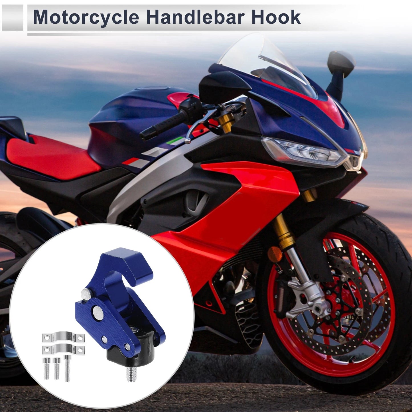 Square Aluminum Motorcycle Hanging Hook/63mm Length/Motorcycle Hook for Bike