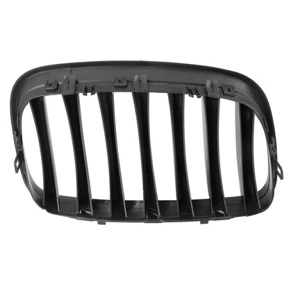 Grille Front Upper Bumper for BMW X5 4-Door Glossy Black Signal Slat Pair