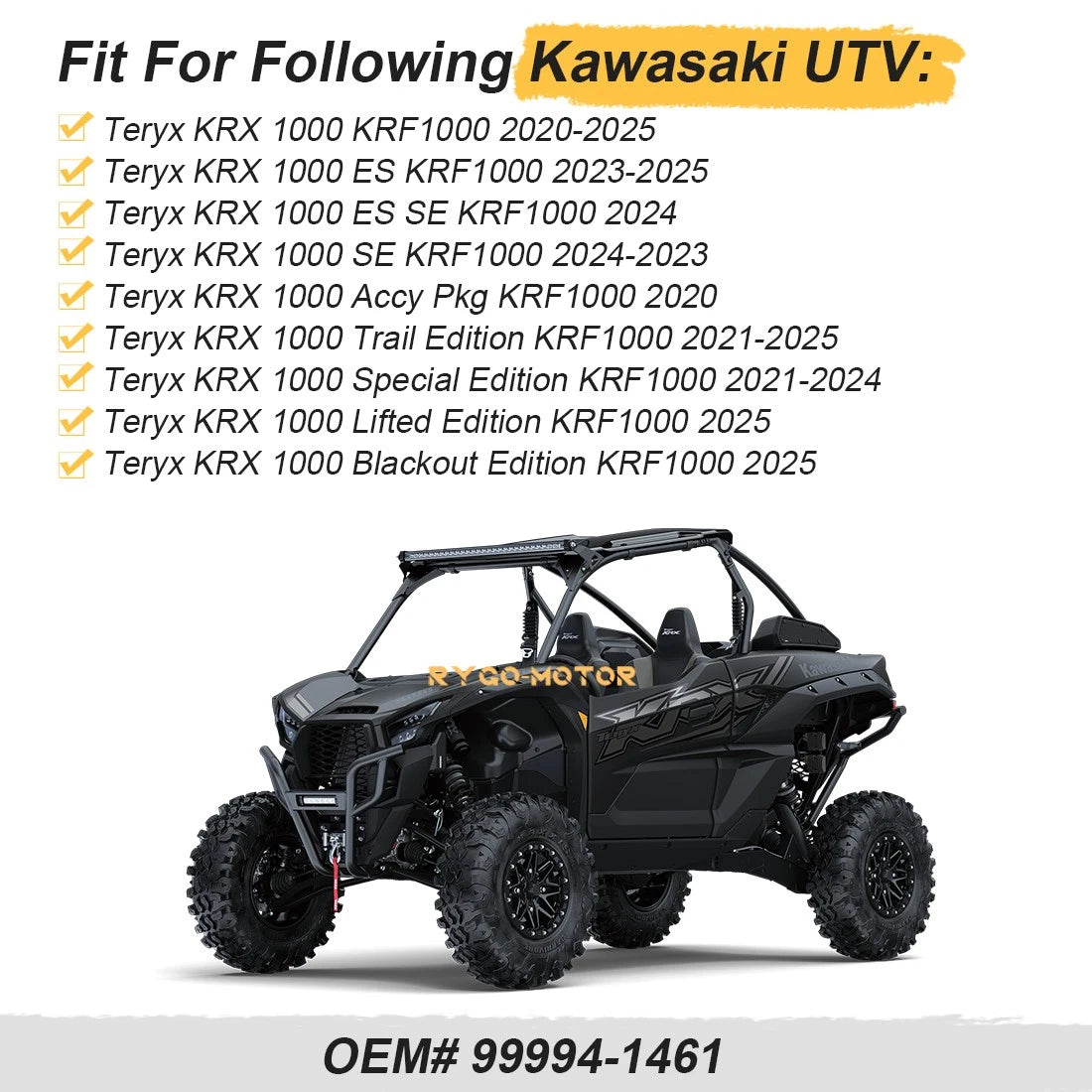 Front Mud Flap Mudguard for Kawasaki Teryx KRX 1000 (2020–2025)