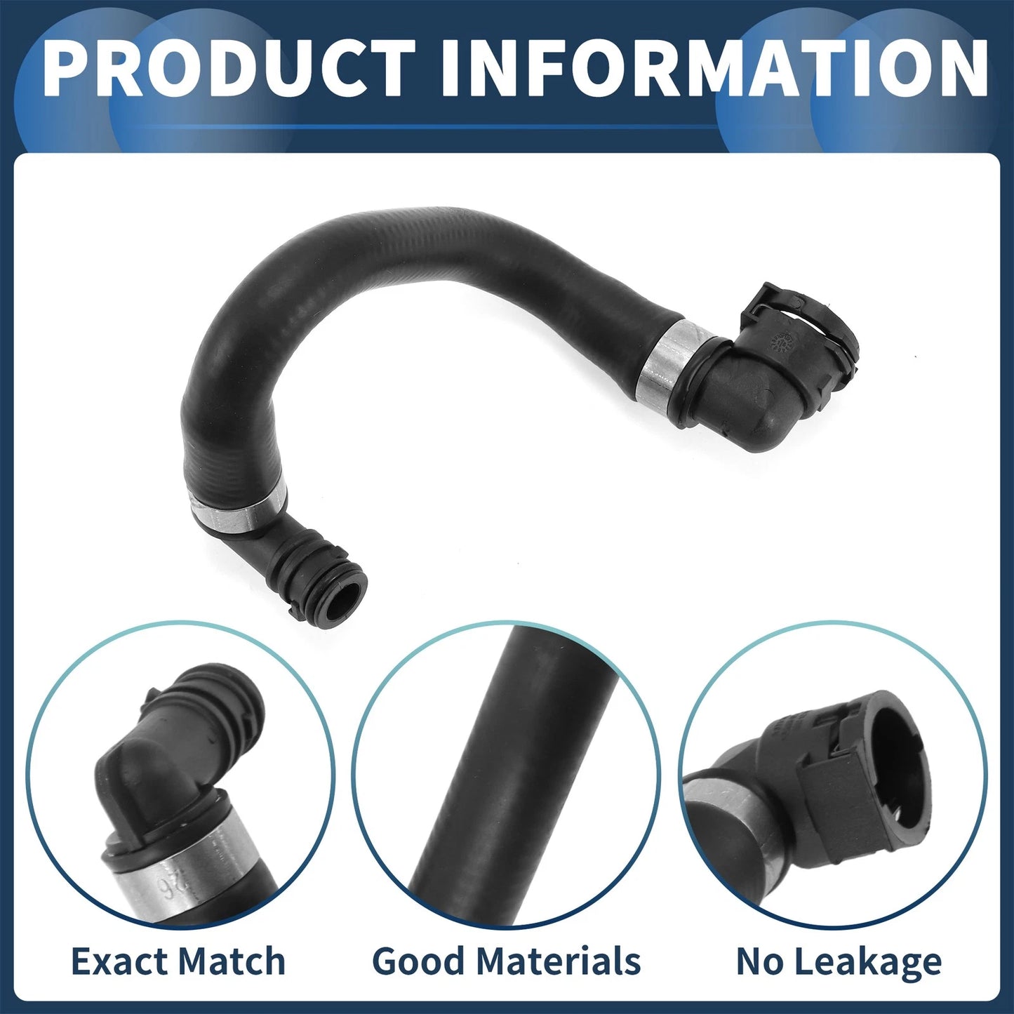 Radiator Hose for BMW 740i 740iL 750iL (1998-2001) Rubber