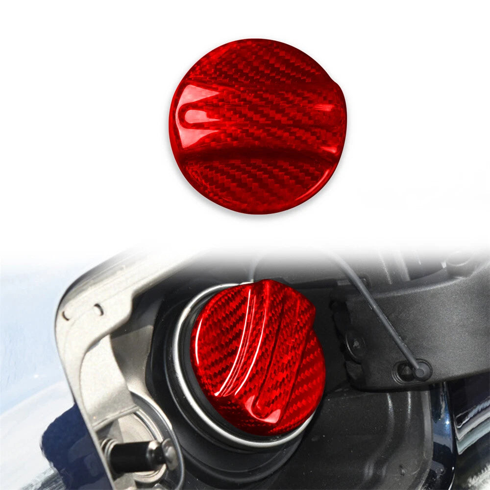 Red Carbon Fiber Fuel Tank Cap Cover Trim for BMW 1 3 5 M3 M4 M5 X3 X5 Z4