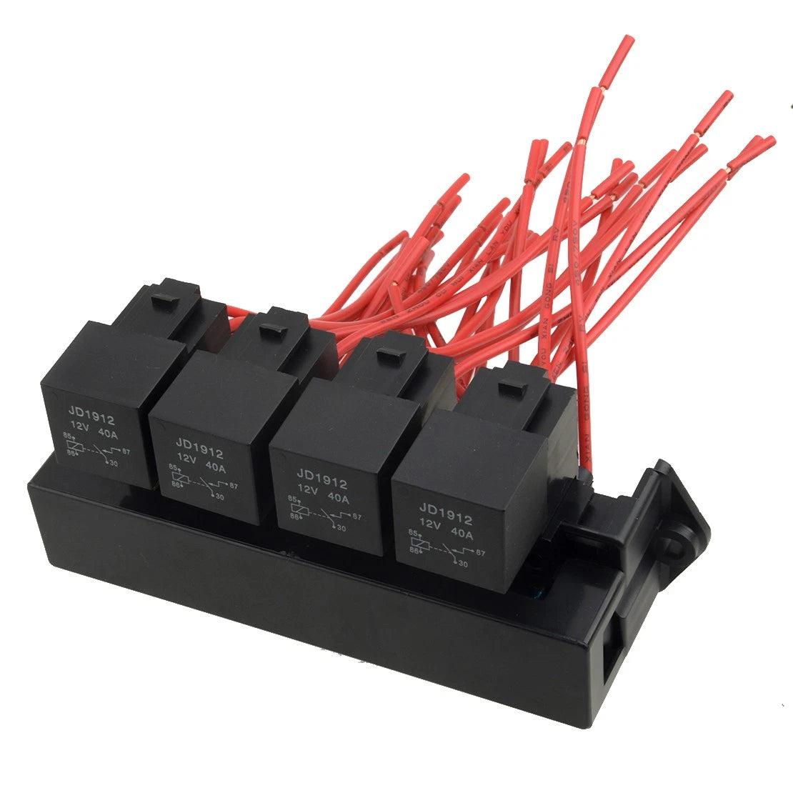 Universal Automotive 15 Way Fuse Relay Holder Box with Relays for Car