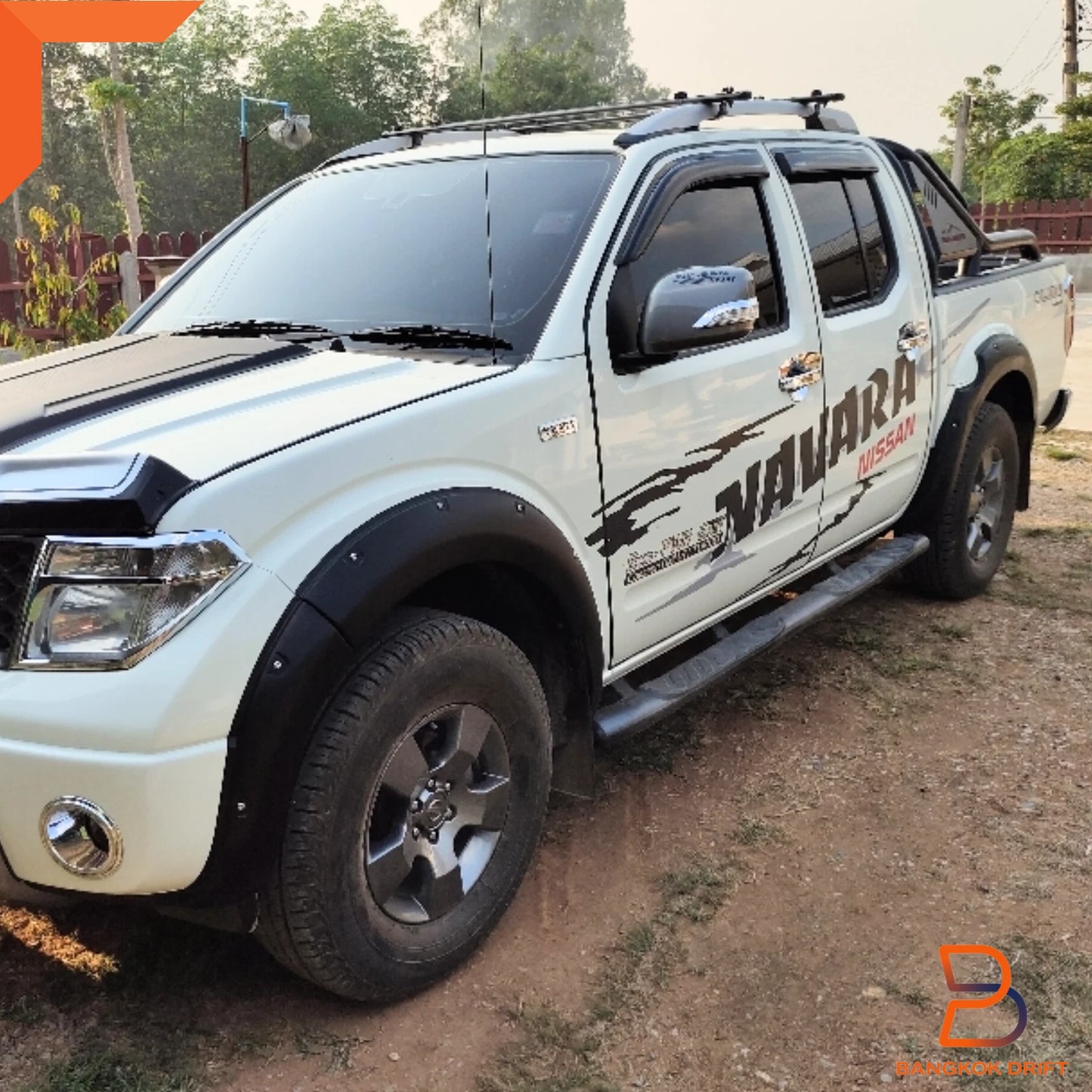 Black Fender Flare Arch for Nissan Navara D40 Widebody 4-Door Dual Cab