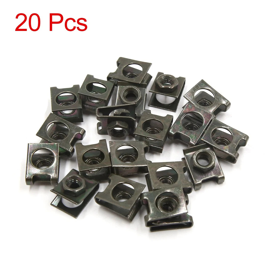 20pcs Army Green 6mm Motorcycle Panel Screw Base Card Fixing Clip Spring Pad