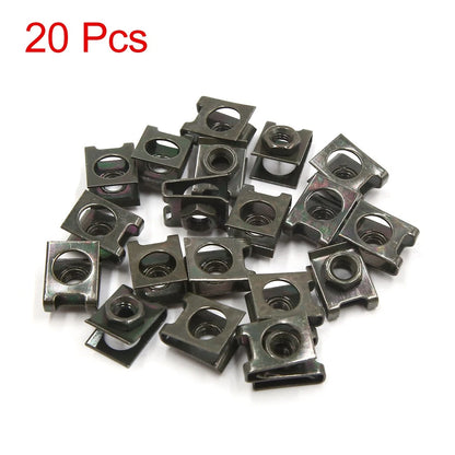 20pcs Army Green 6mm Motorcycle Panel Screw Base Card Fixing Clip Spring Pad