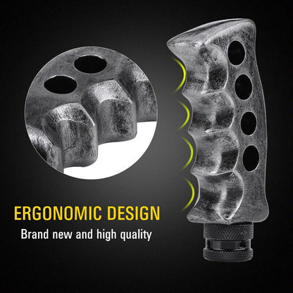 Grey Universal Pistol Grip Gear Shift Knob for Manual Shifter