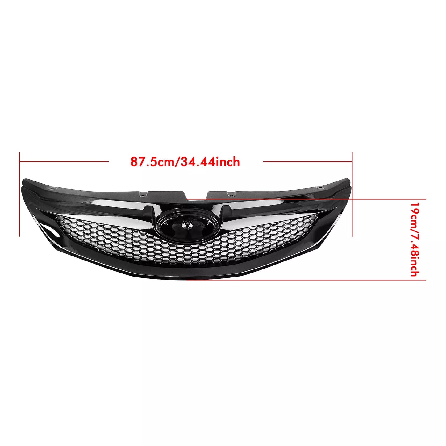 1PC Gloss Black Front Bumper Grille Mesh for Subaru Impreza WRX STI (2008-2011)