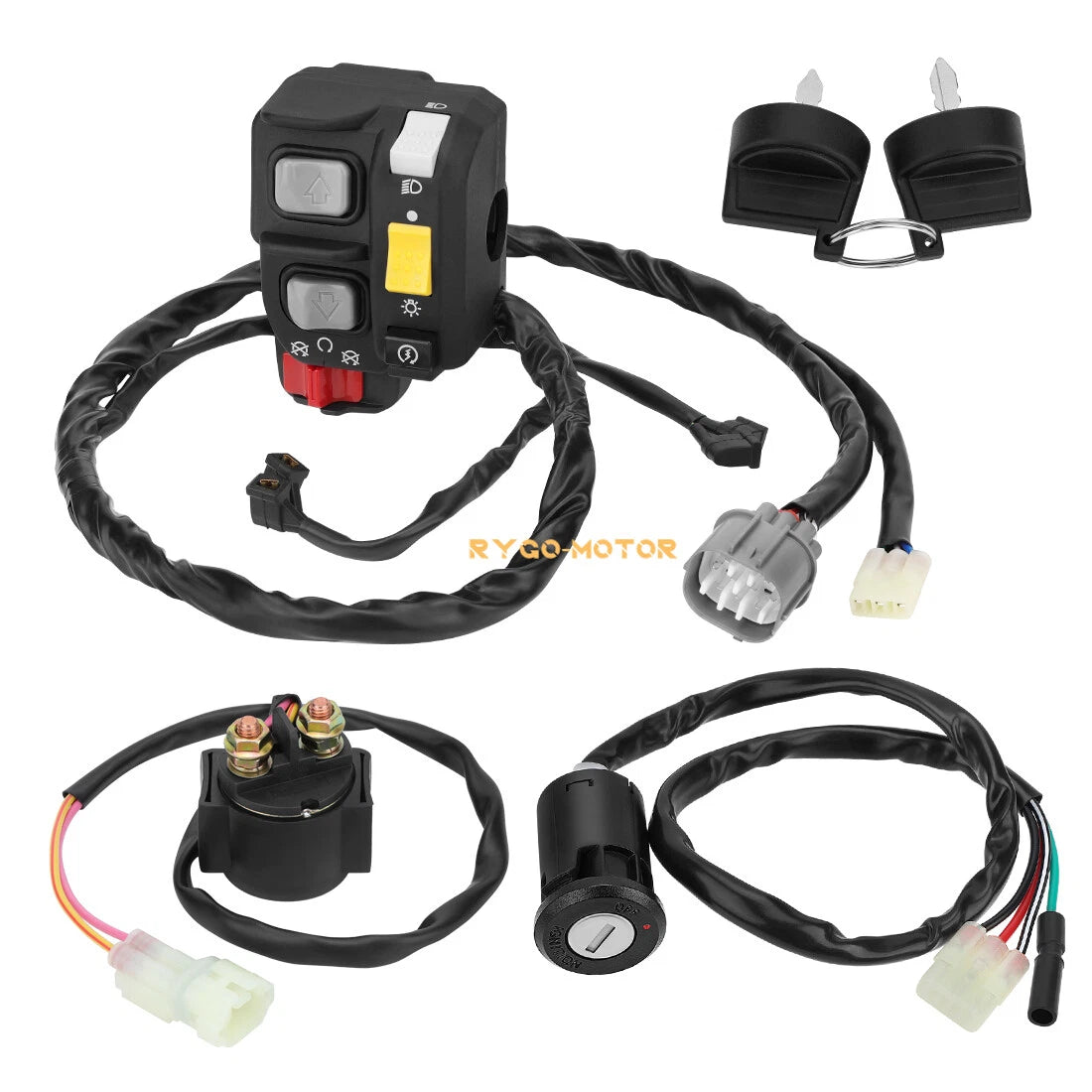 Handlebar Key Starter Relay Switch Kit for Honda Recon TRX250TE (2007–2020)