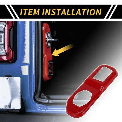 Rear Trunk Lock Panel Cover for Jeep Wrangler JL JLU (2018-2024) Red