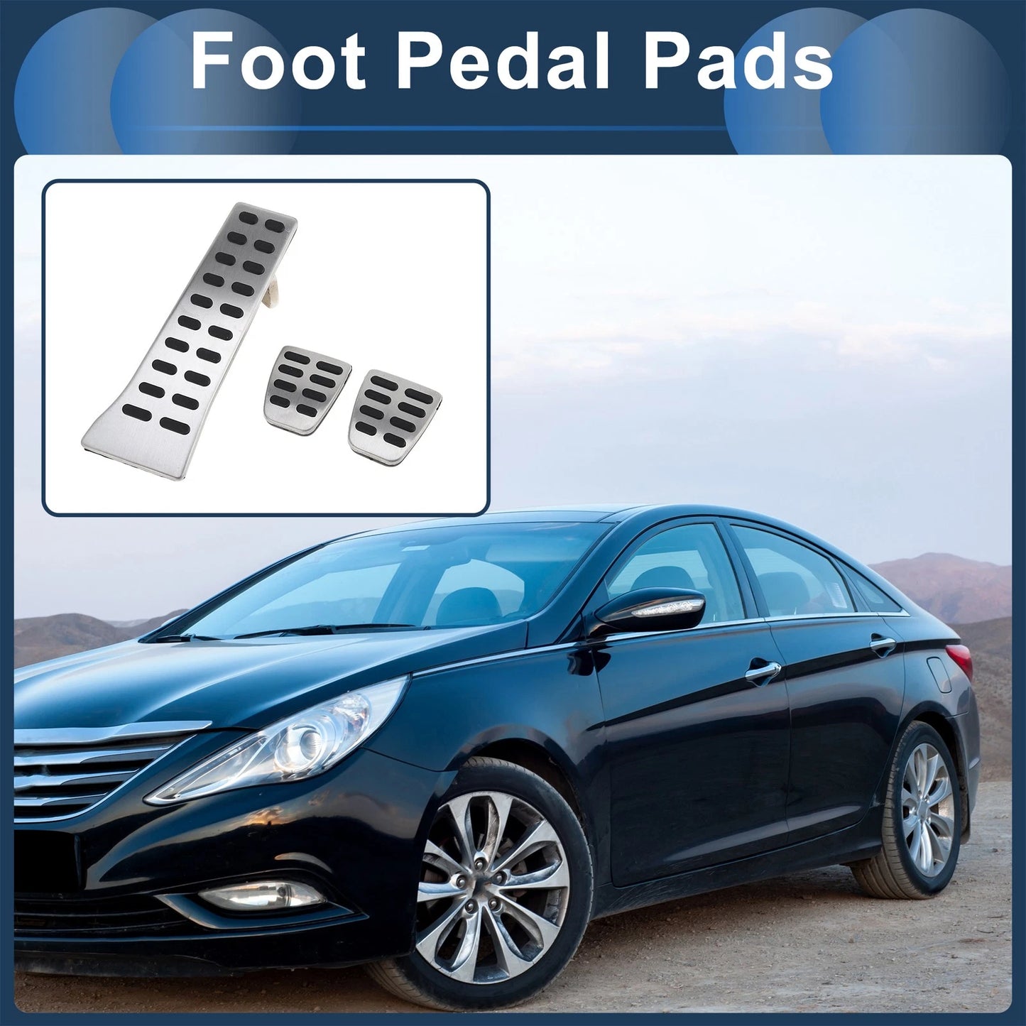 Manual Footrest Pedals Cover for Kia Sorento (2017-2022)