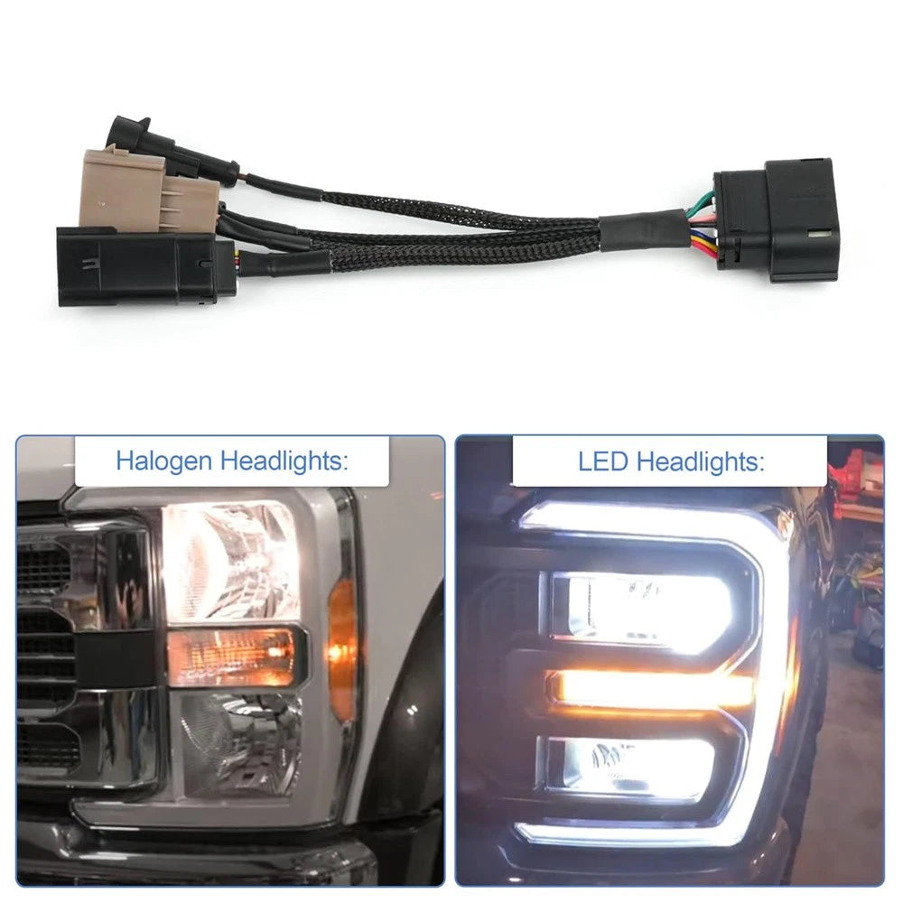 Halogen-LED Headlight Conversion Adapter for Ford F-250 F-350 (2023-2024)